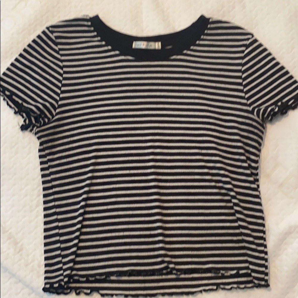 black and white striped shirt